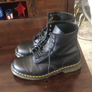 Black Leather Dr. Martens boots